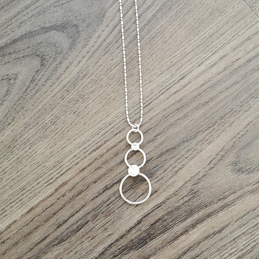 Touchstone Swarovski Crystal silver necklace